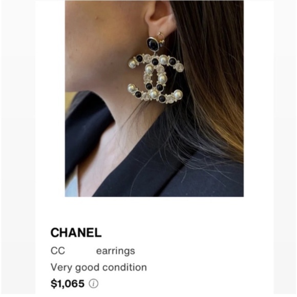 Authentic Chanel CC Large Logo Earrings - Picture 8 of 9